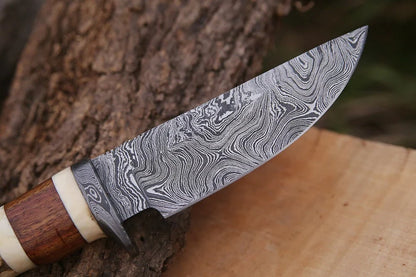 Handmade Damascus Steel Skinner Knife Stag Handle Hunting Knife Birthday Gift Wedding Anniversary Gift for Men Gift For your Beloved.