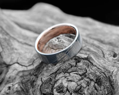 Damascus Ring | 7mm | Mens Wedding Band | Unique wedding band